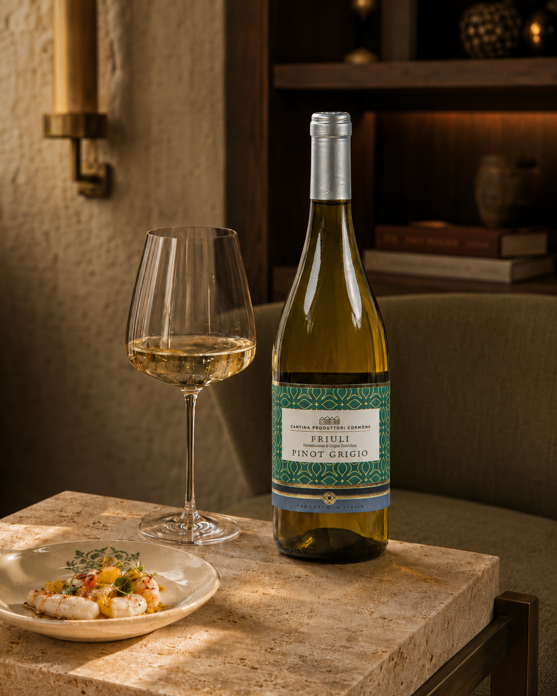 Pinot Grigio Dry White Wine bottle