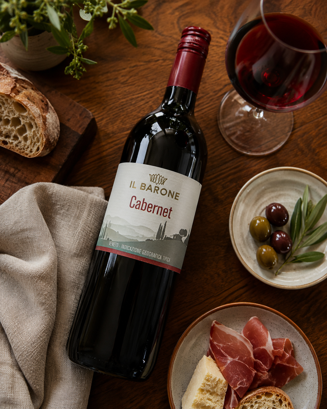 Il Barone Dry Red Wine bottle